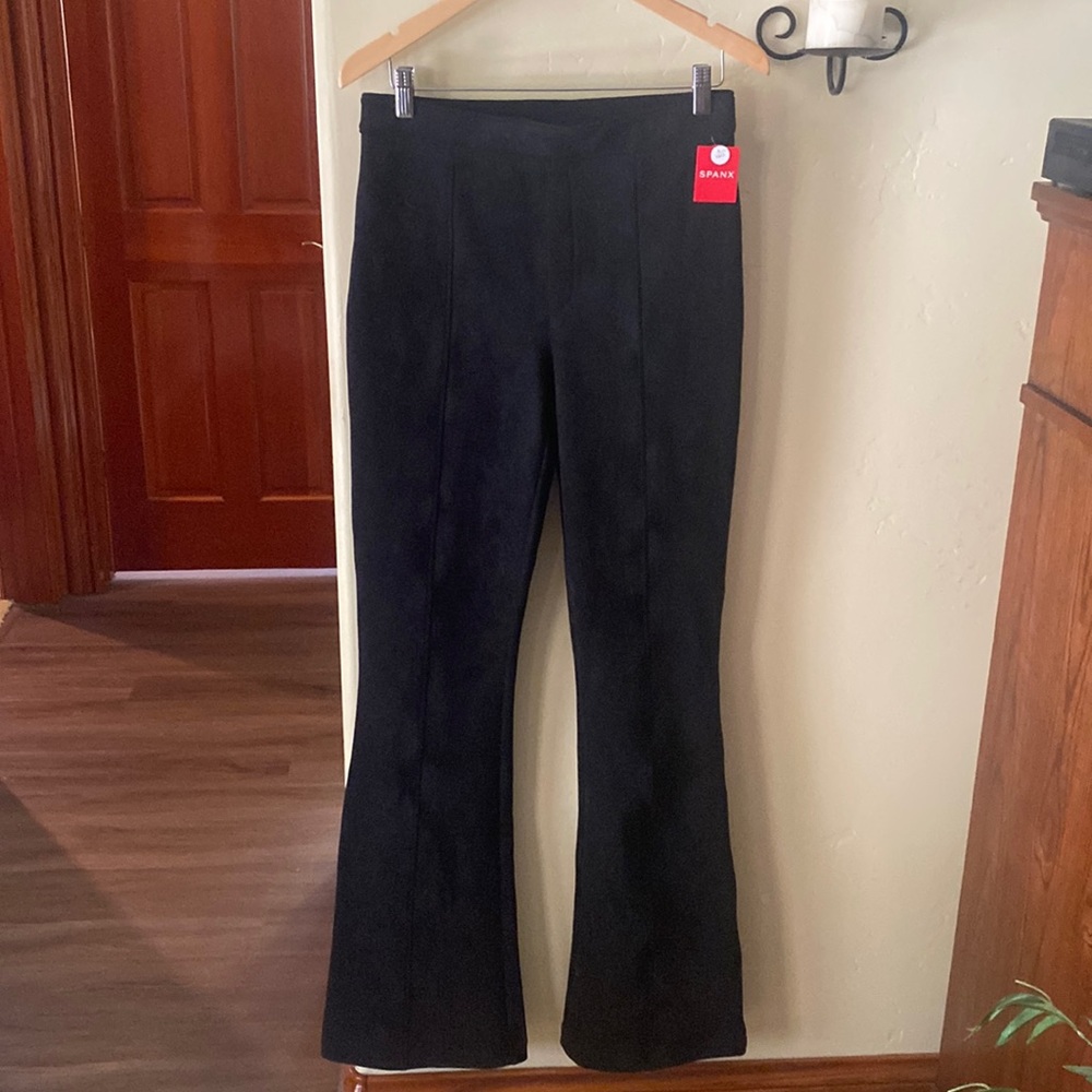 NWT spanx faux suede flare pants tall fit size large